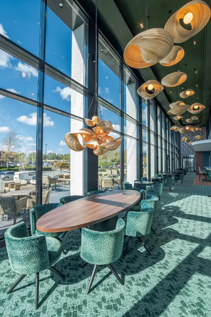 Eco-friendly carpet made with ECONYL® yarn in green-certified hotel
