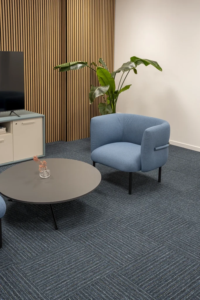 Detailansicht von Teppichfliesen von Radici Carpet für moderne Büros