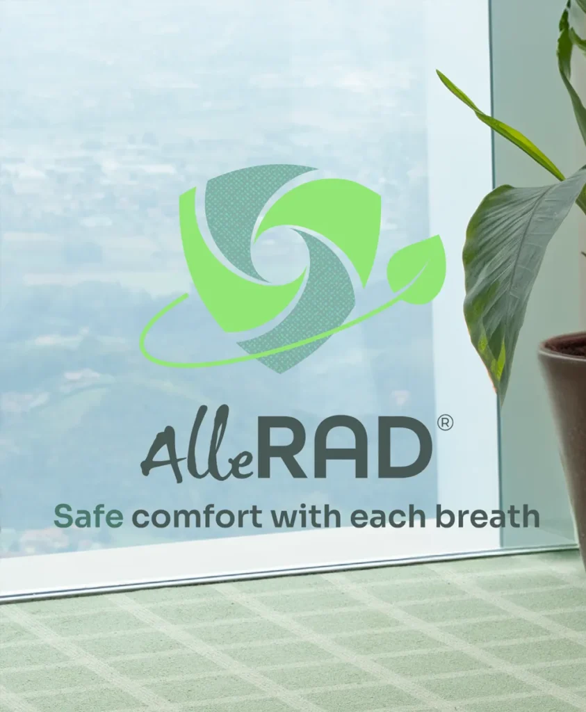 Carpet for hotels with anti-dust mite technology and certified materials for healthier environments